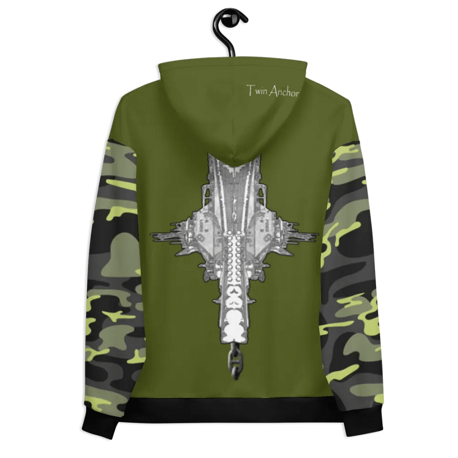 Camouflage & Green Foss double tug Sketch Hoodie product image (11)