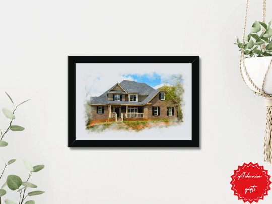 House Portrait From Photo Watercolor Painting From Photo Realtor Closing Gift Custom Digital Watercolor House Homeowners Gift Home Gift product image (2)
