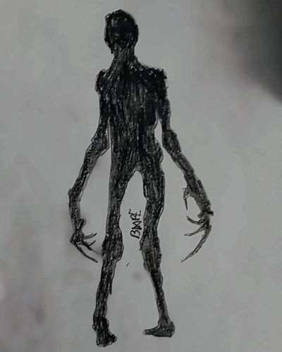 What A scary silhouette of a man.
#art #drawing #Artist #pencildrawing
