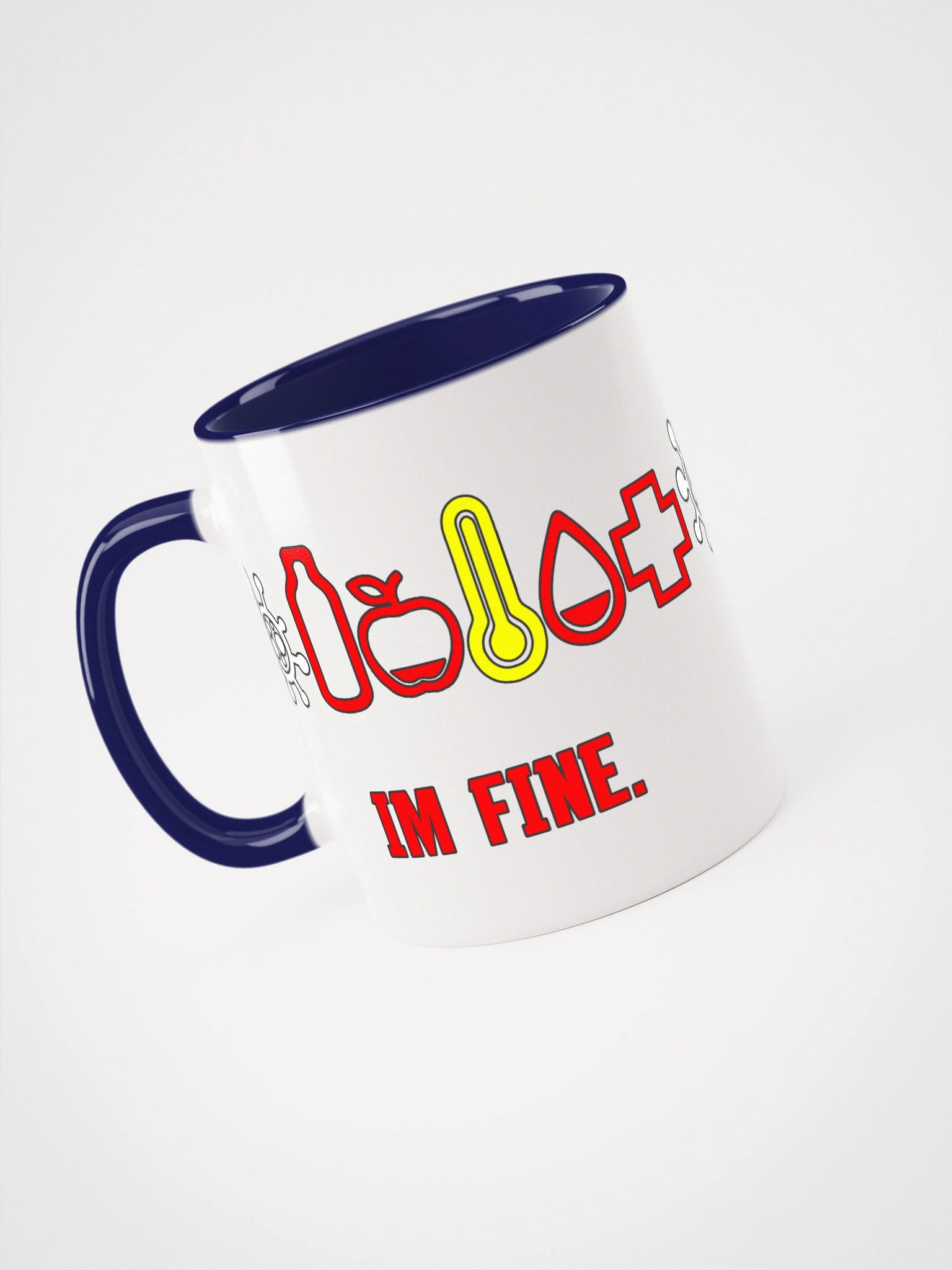'Im fine', Ceramic Mug with Colour product image (16)