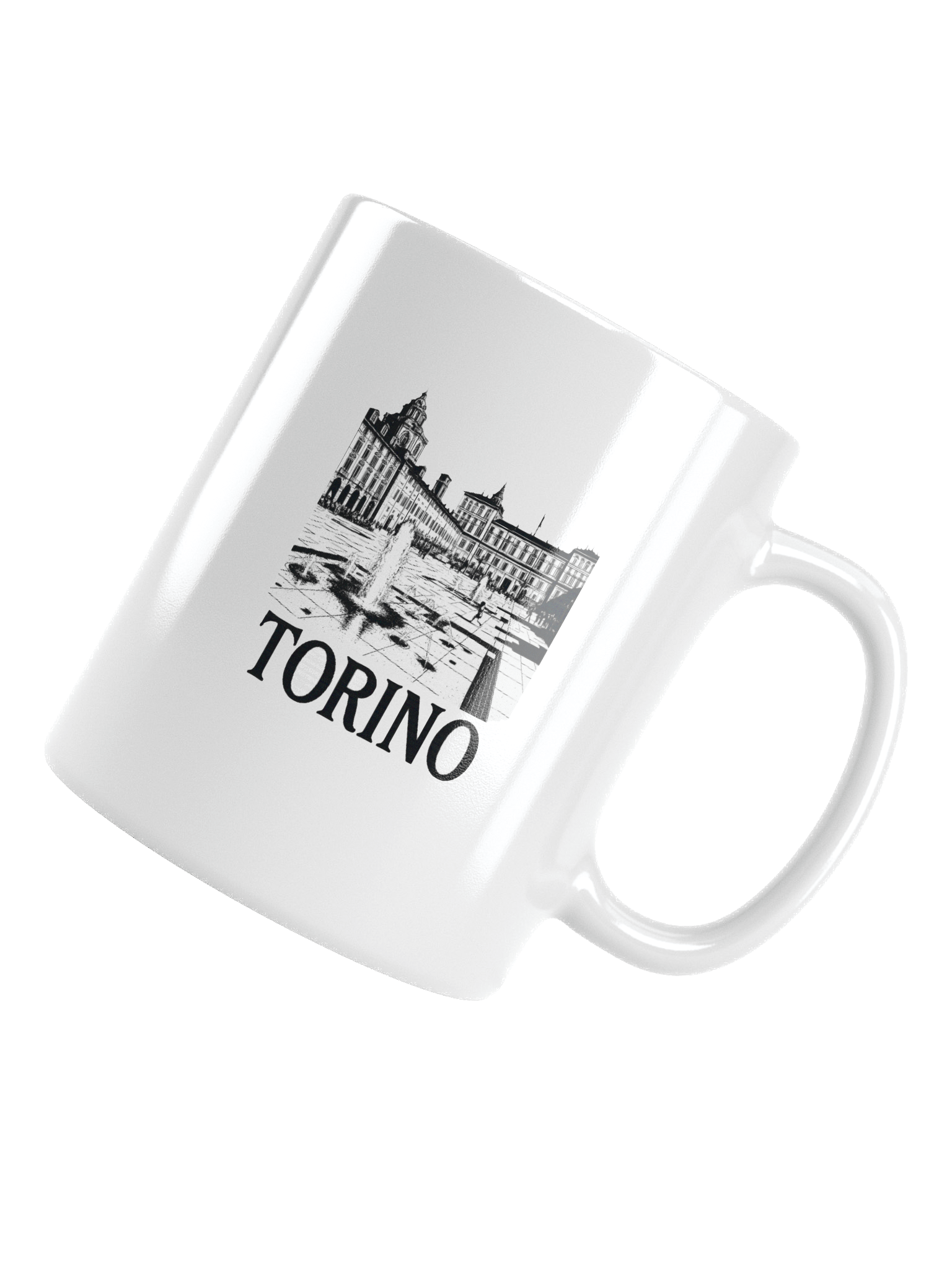 Torino Mug – Piazza Castello Black & White Design (11oz / 325ml) product image (3)