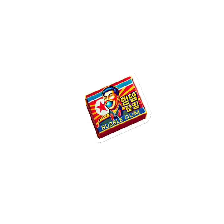 Smiling D.P.R.K Soldier Bubble Gum Die-Cut Magnets product image (1)