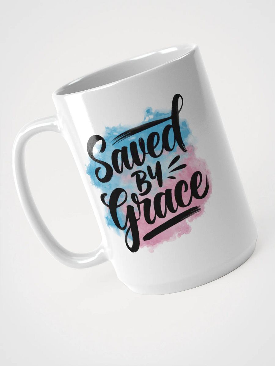 Saved By Grace Colorful Inspirational Mug | Christian Coffee Cup product image (3)