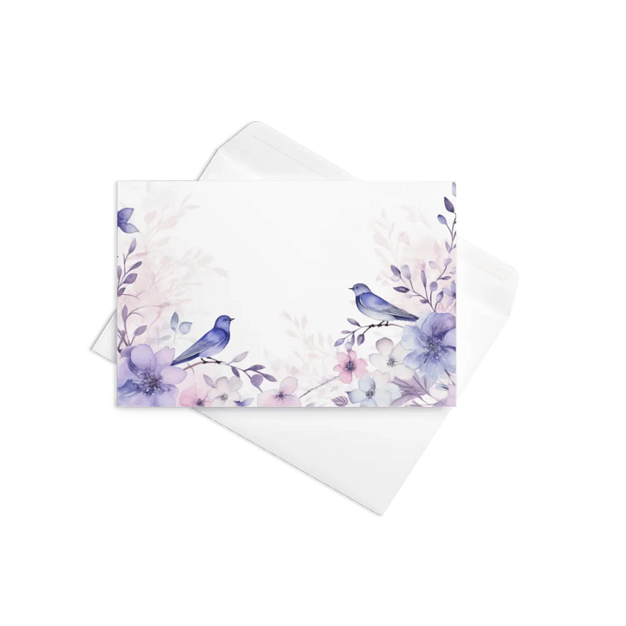 All-Occasion Greeting Card: Watercolor Birds and Florals product image (9)