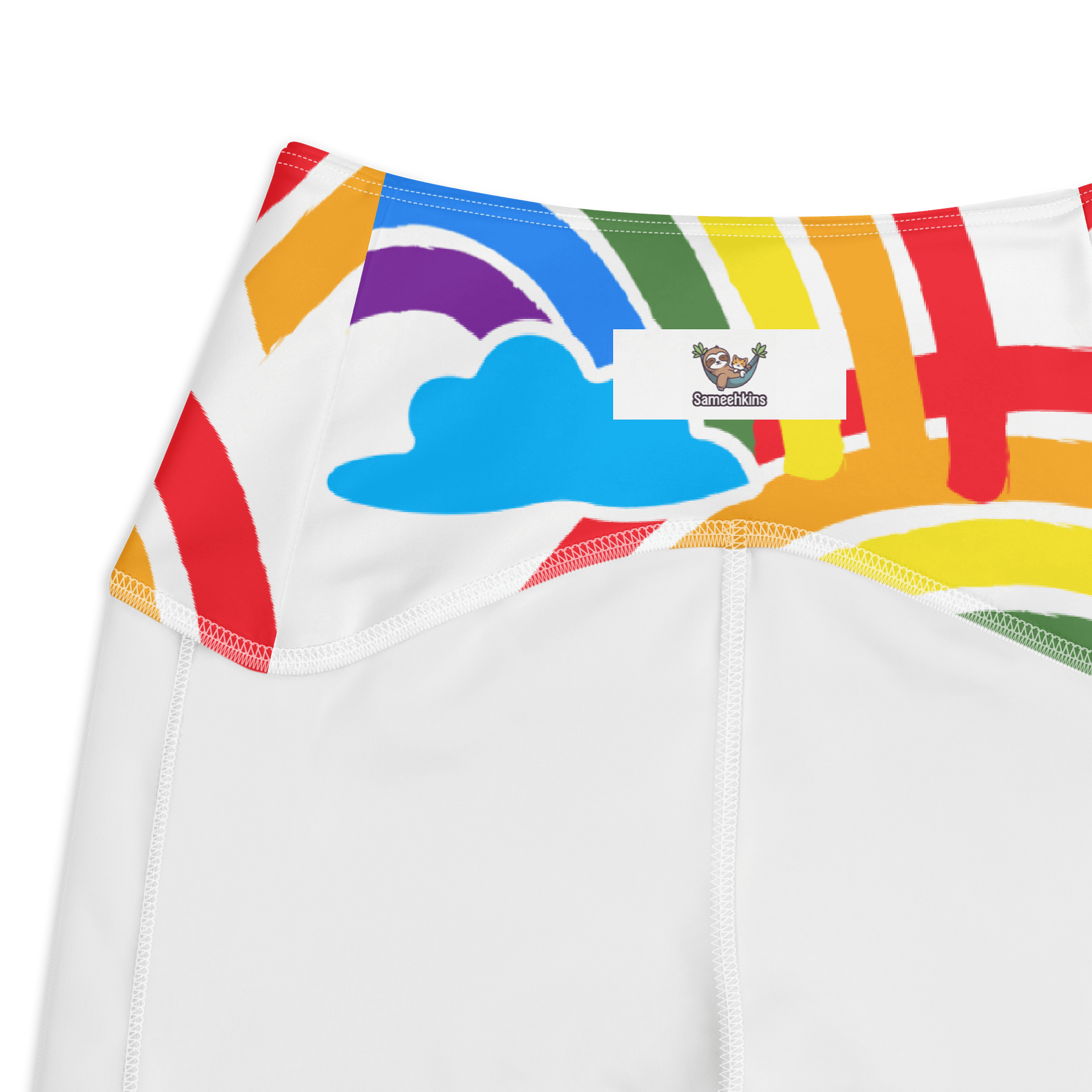 Whimsical Rainbow Crossover Leggings with Pockets product image (3)