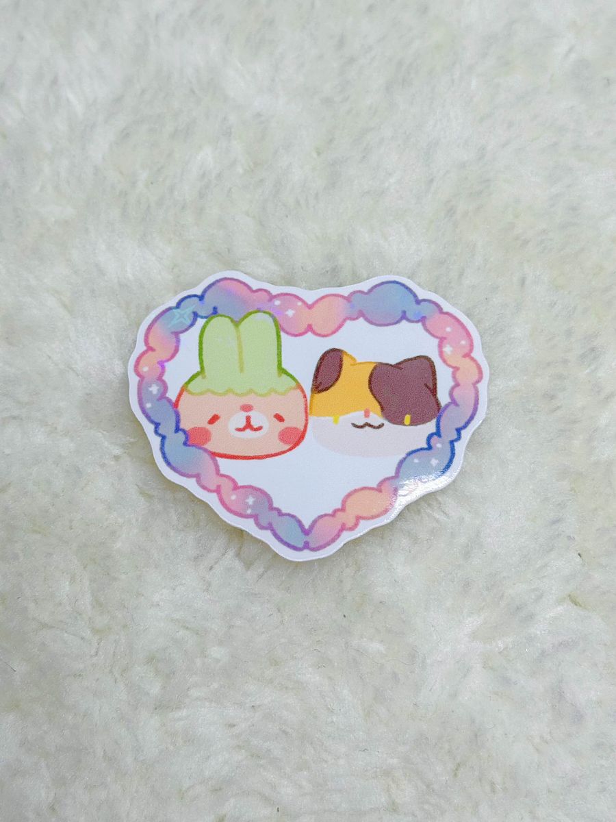Bunni and Kat <3 Sparkle Sticker product image (1)