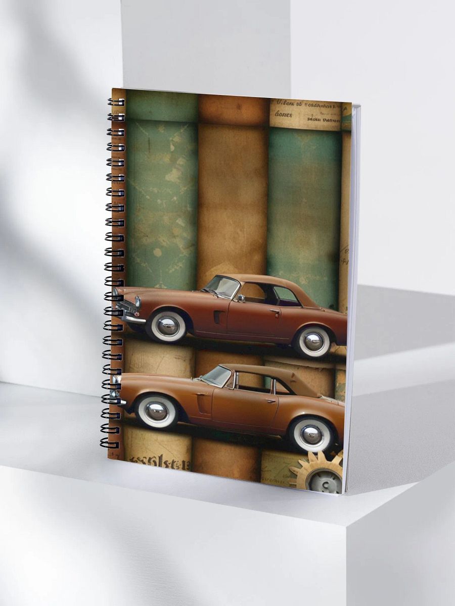 Vintage Car Scroll Spiral Notebook product image (4)