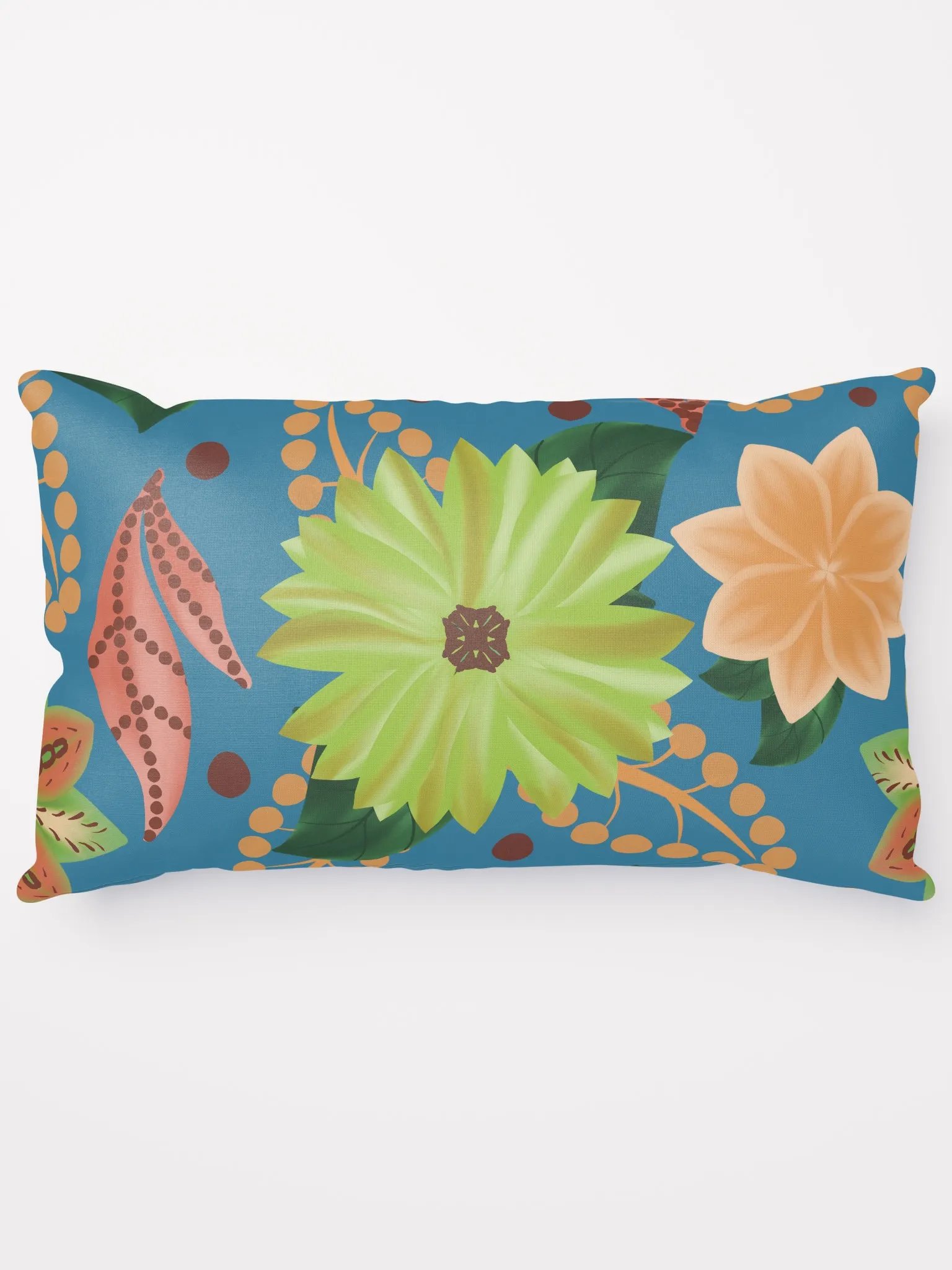 El Yunque Blue Floral Pillow product image (15)