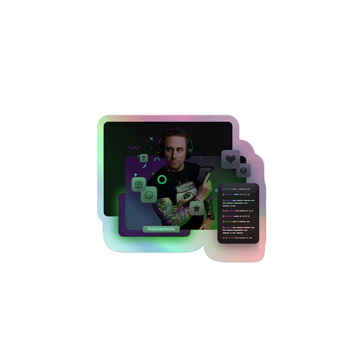 Chat Encouraged - Kiss-Cut Holographic Sticker Sheet product image (1)
