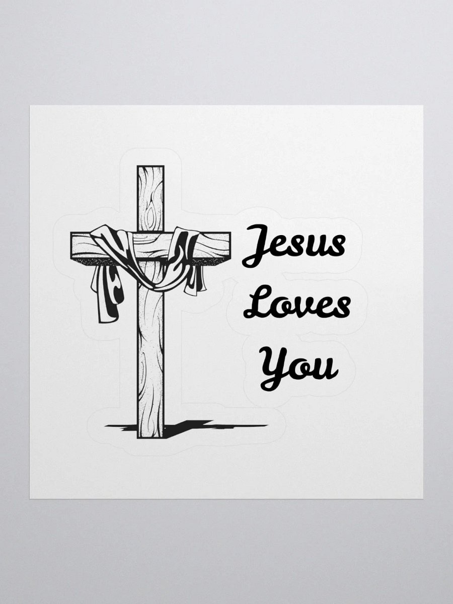 Jesus Loves You Cross Sticker product image (3)
