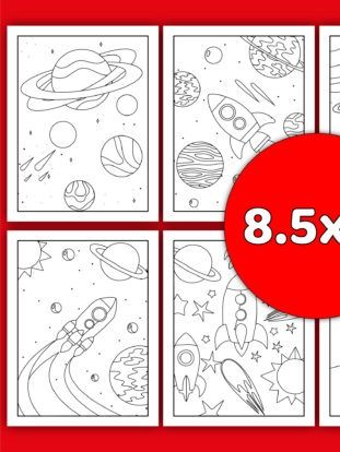 Space Coloring Pages Vol-11 product image (4)