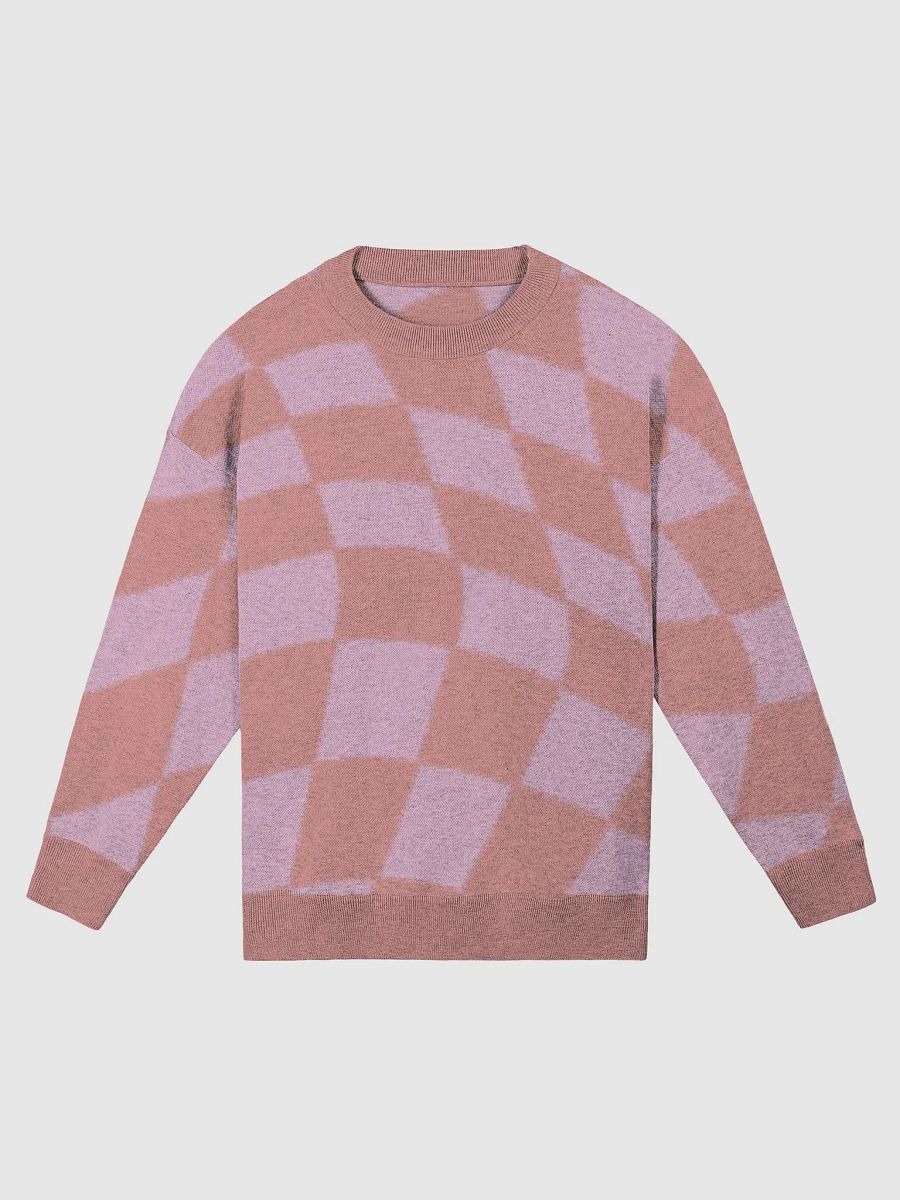 Lilac Checkerboard Knit Sweater product image (1)