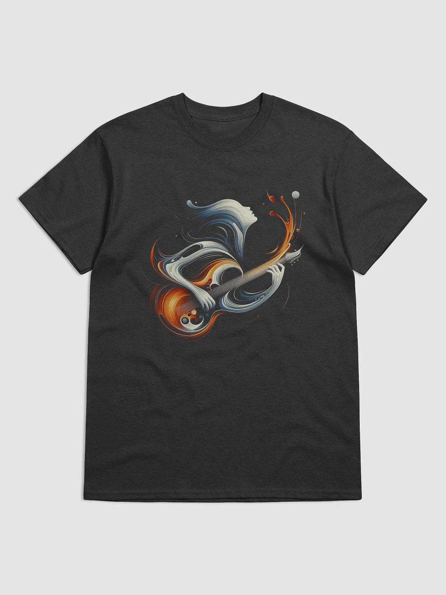 Swirling Guitarist #Stylish Heavyweight Black T-Shirt product image (1)