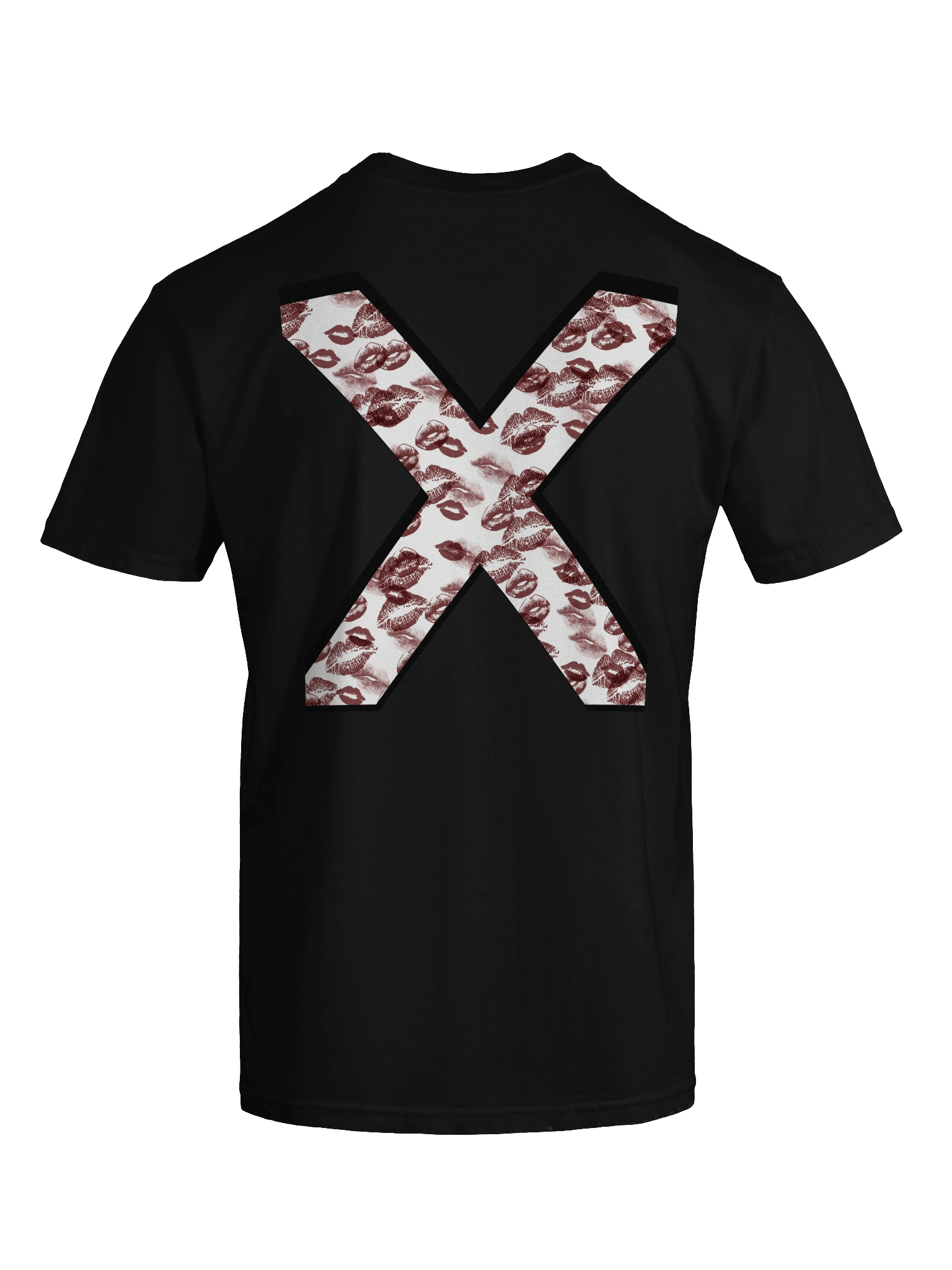 White X Burgundy Lipstick Kisses | Shirt product image (4)