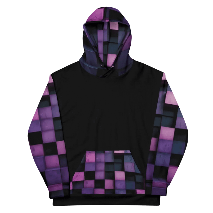 Black And Purple Squares Unisex Hoodie product image (11)