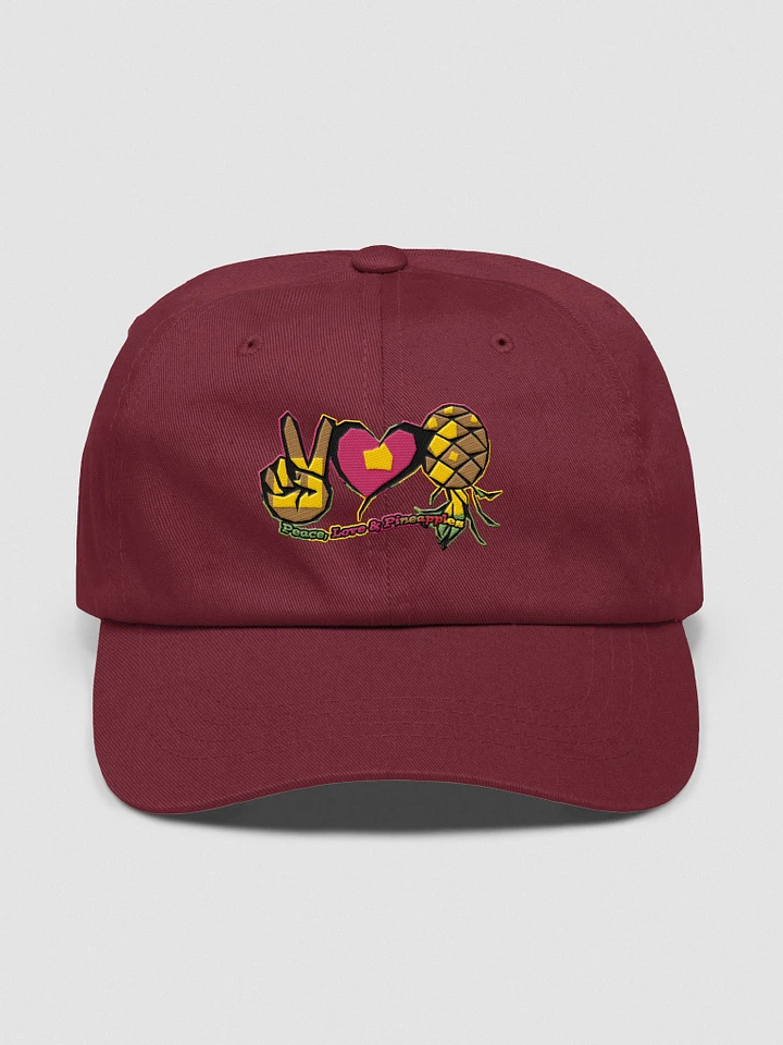 Peace Love & Pineapples embroidered low profile cap product image (3)