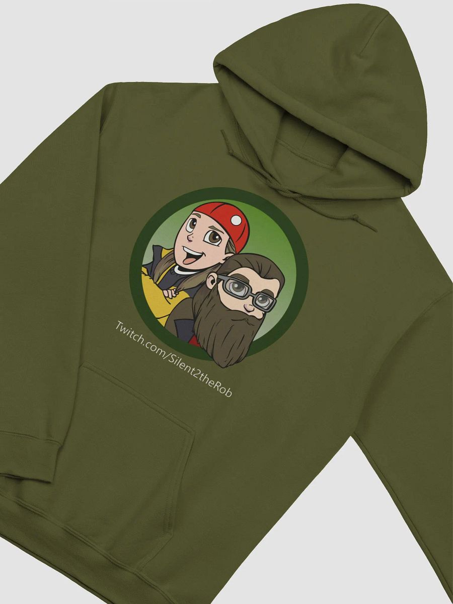Silent front logo hoodie Dark color product image (15)