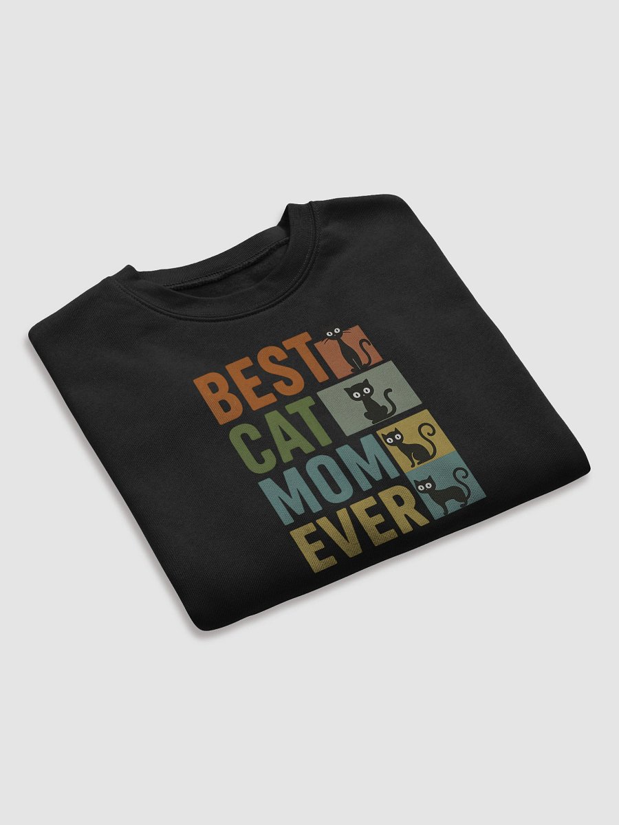 Best Cat Mom Ever Crop Top – Colorful Retro Cat Design for Trendy Pet Moms product image (7)