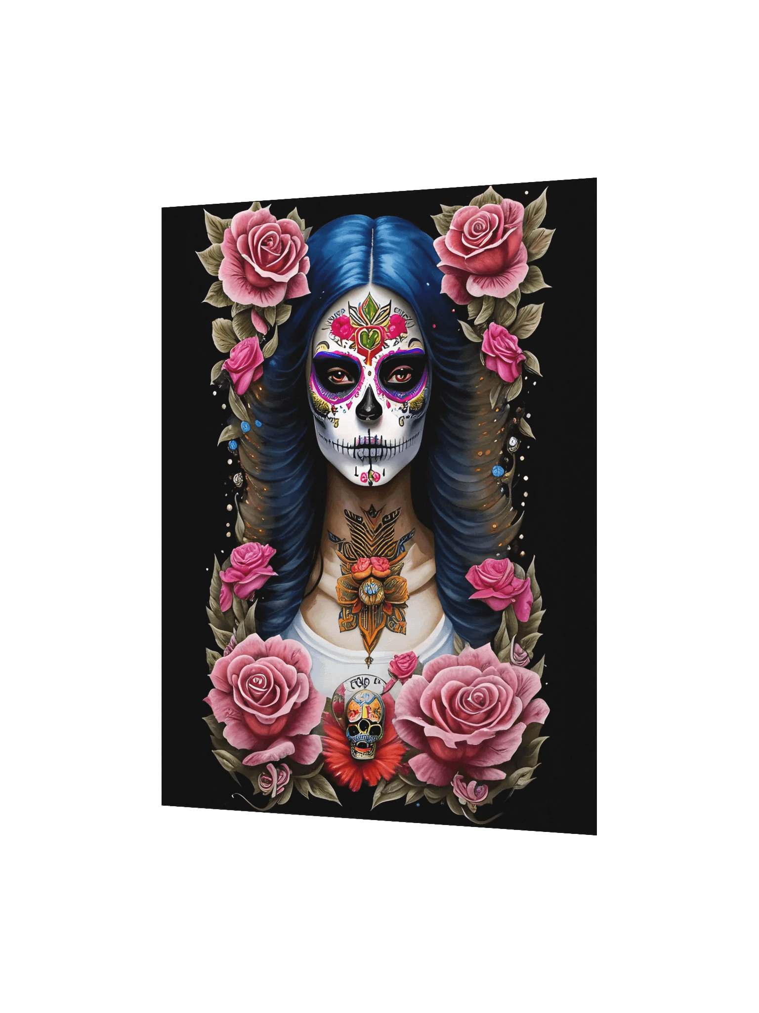 Sugar Skull Art - Traditional Woman in Skull Makeup Poster product image (7)