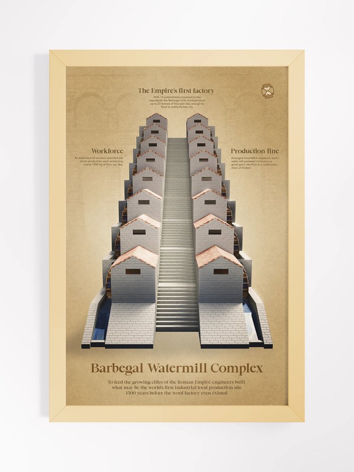 The Barbegal Watermill Complex Framed Poster product image (2)