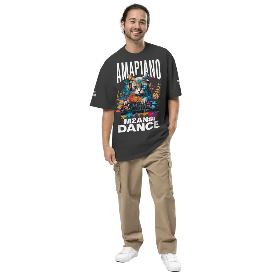 Amapiano Oversized Premium Oversized Faded T-Shirt product image (4)