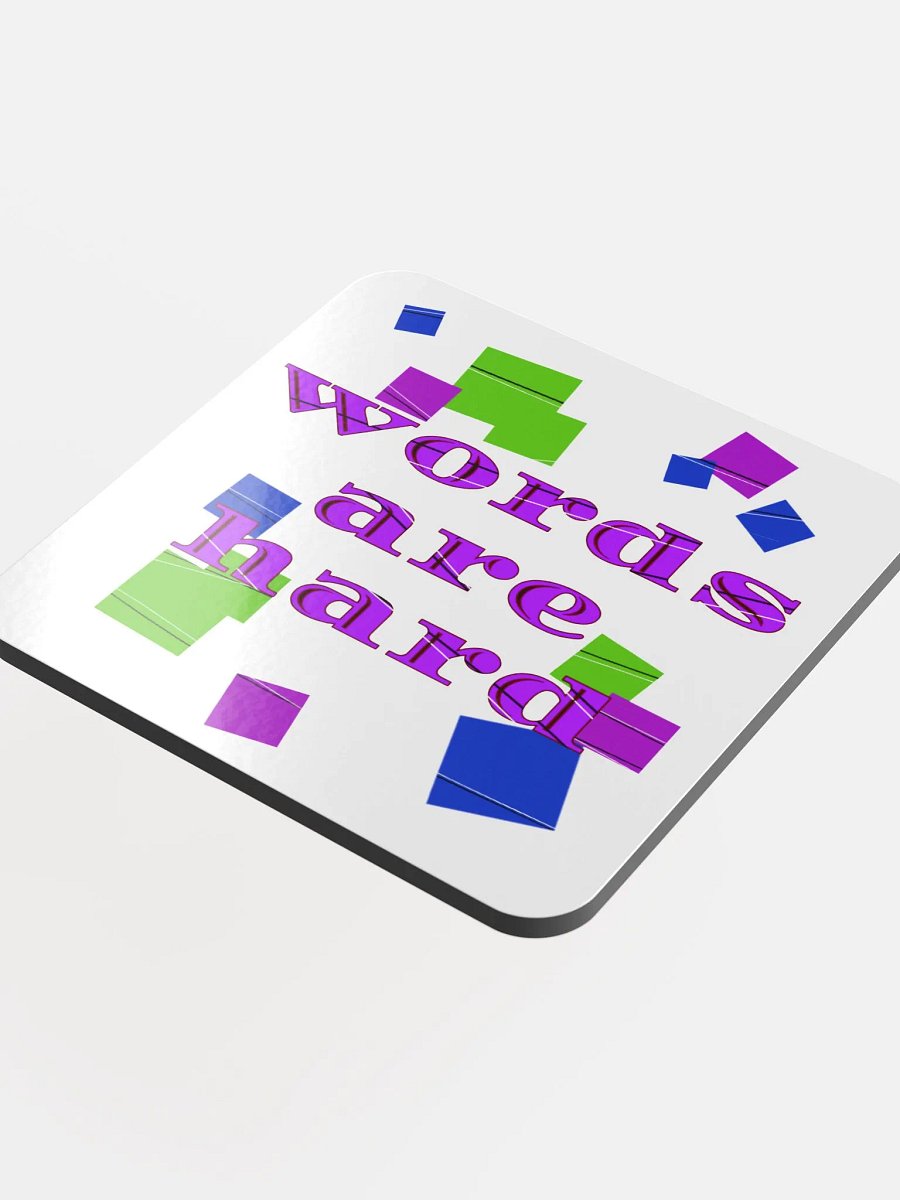 words are hard coaster product image (4)
