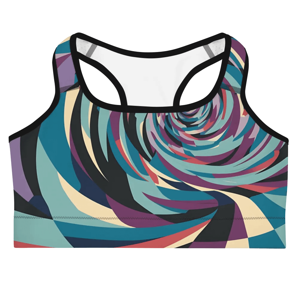 Abstract Lithographic Pattern Design Sports Bra - V5 product image (3)