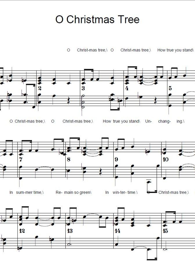 O Christmas Tree - Christmas - Piano sheet music product image (1)