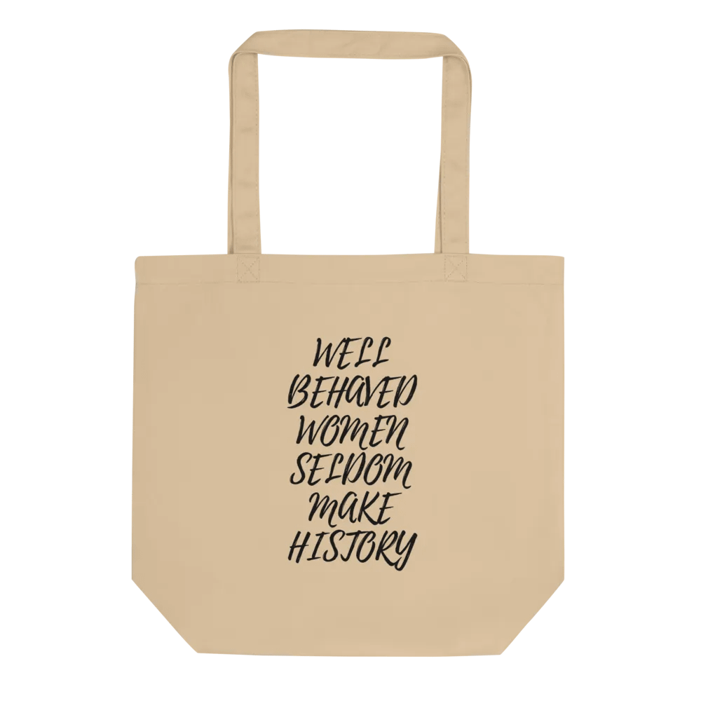 Well behaved women script tote product image (1)
