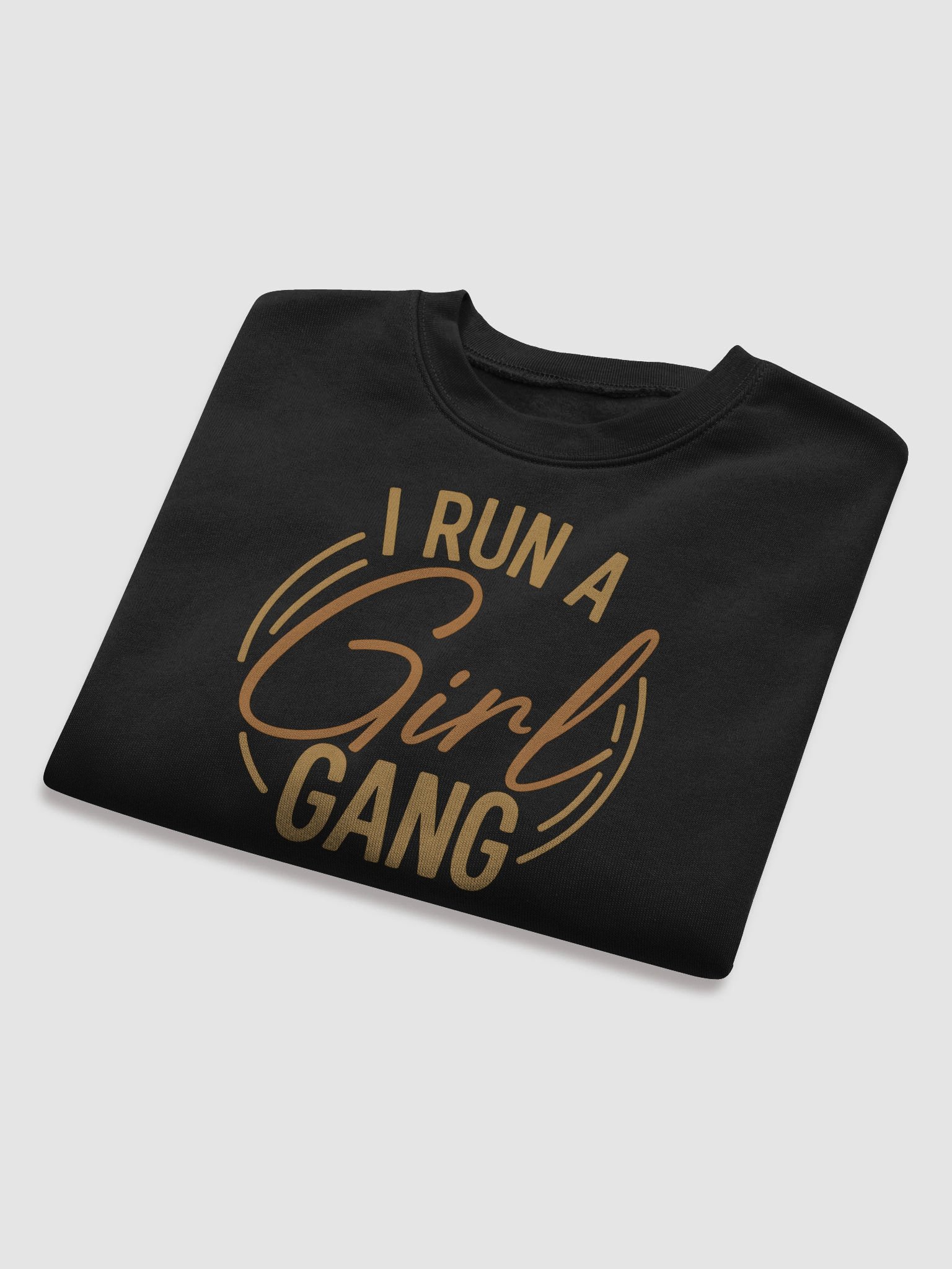I Run a Girl Gang Crop Top | Trendy Girl Mom Shirt | Cool Mom Outfit product image (8)