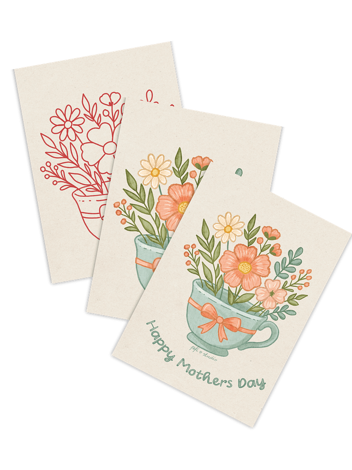 Mothers Day Teacup Full Of Flowers Freebie product image (2)