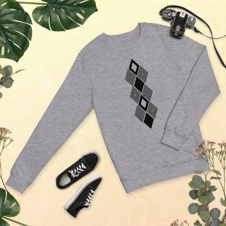 Black and white triangle design Unisex Sweatshirt product image (10)