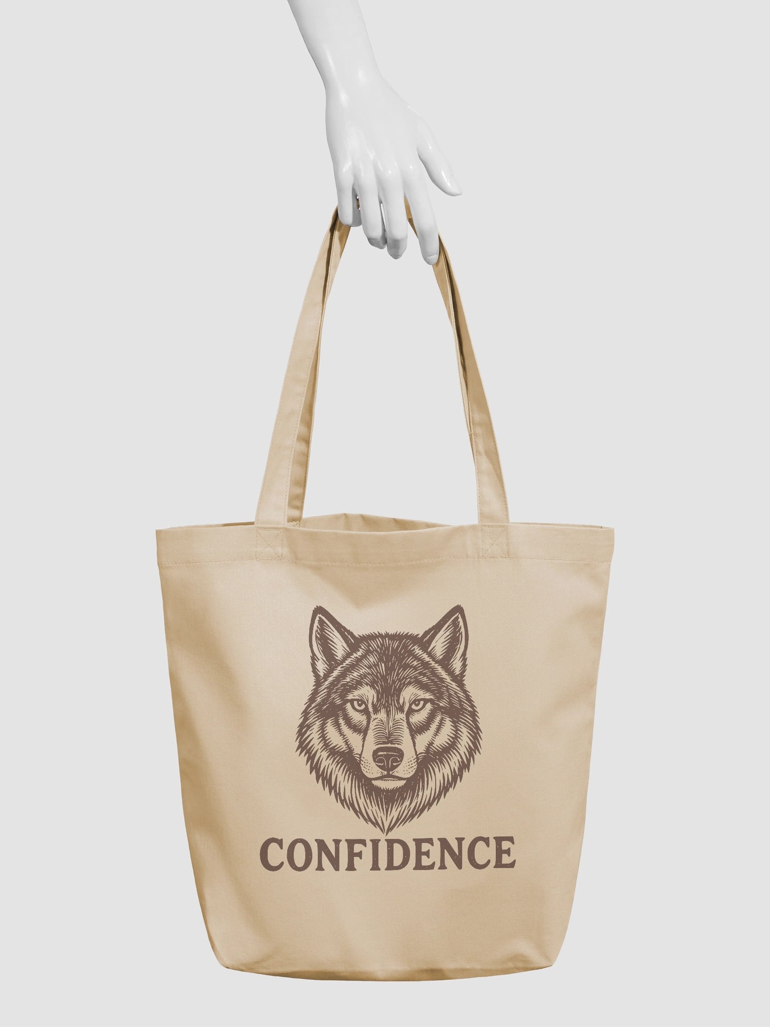 Confidence Wolf Organic Cotton Tote Bag product image (3)