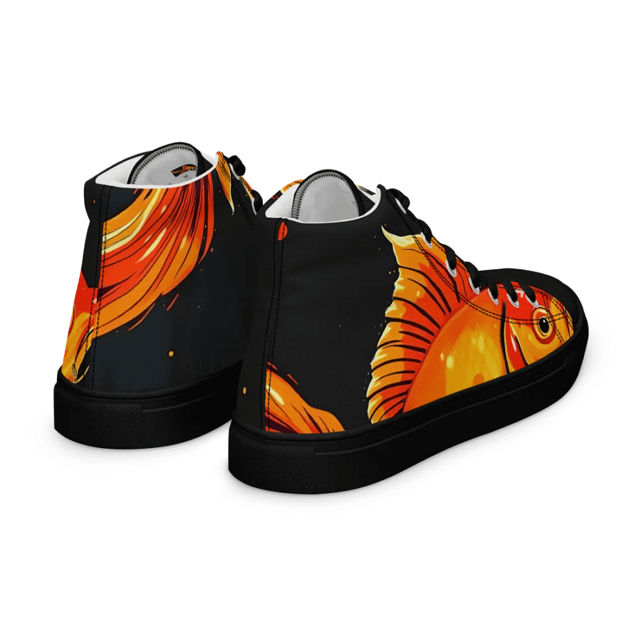 Luminous Fins, Women's High Top canvas shoes product image (7)
