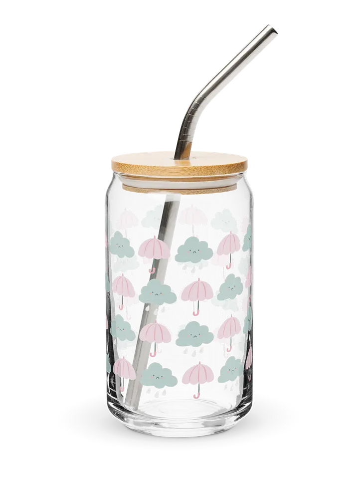 Rainy Day in Pink Glass Tumbler product image (5)