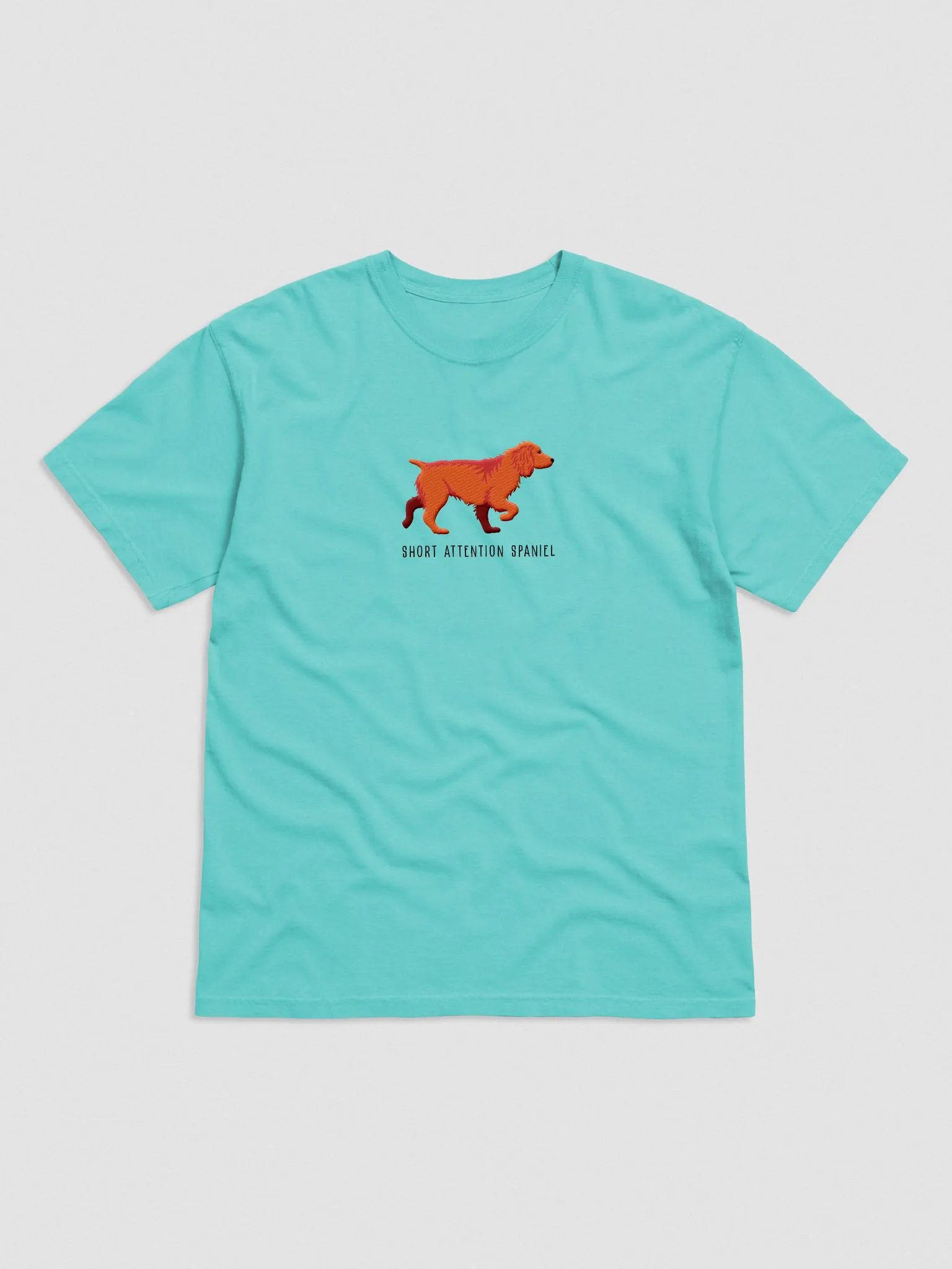 Short Attention Spaniel T-Shirt(Embroidered) of a Working Cocker Spaniel(Red) product image (4)