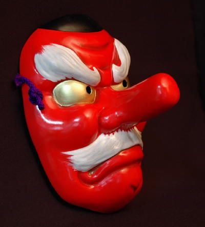 Mountain Tengu Mask - Japanese Noh Yamabushi Kazarimen product image (2)