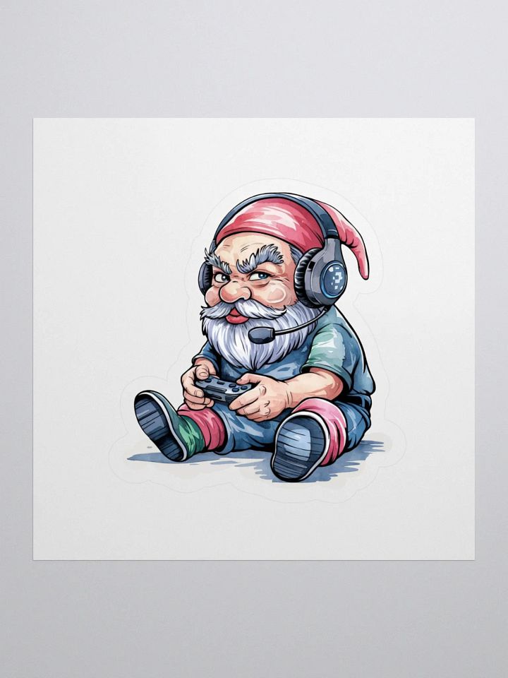 Not Now! Gamer Gnome Sticker product image (1)