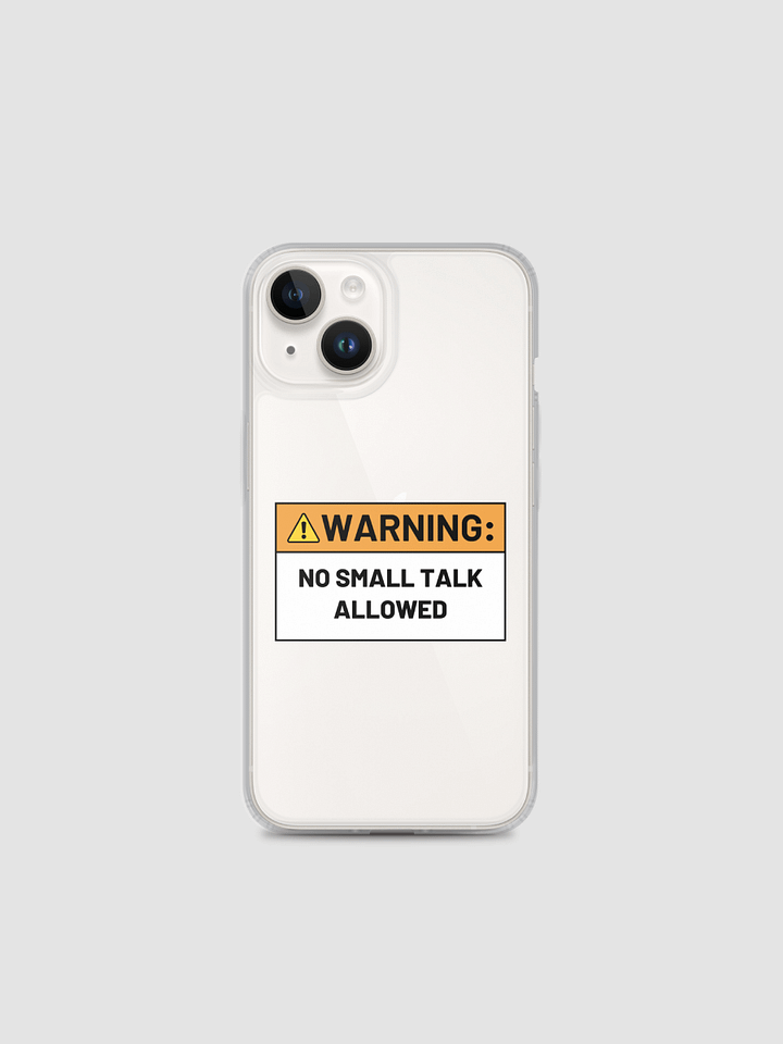 NO SMALL TALK Clear Case for iPhone® product image (1)