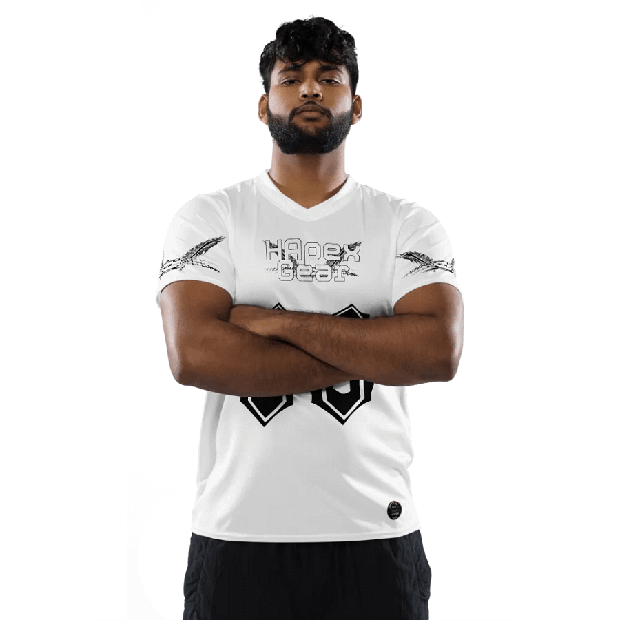 Capital Duranleau - White - Recycled Unisex Sports Jersey - White HApex Gear Black Logo product image (5)