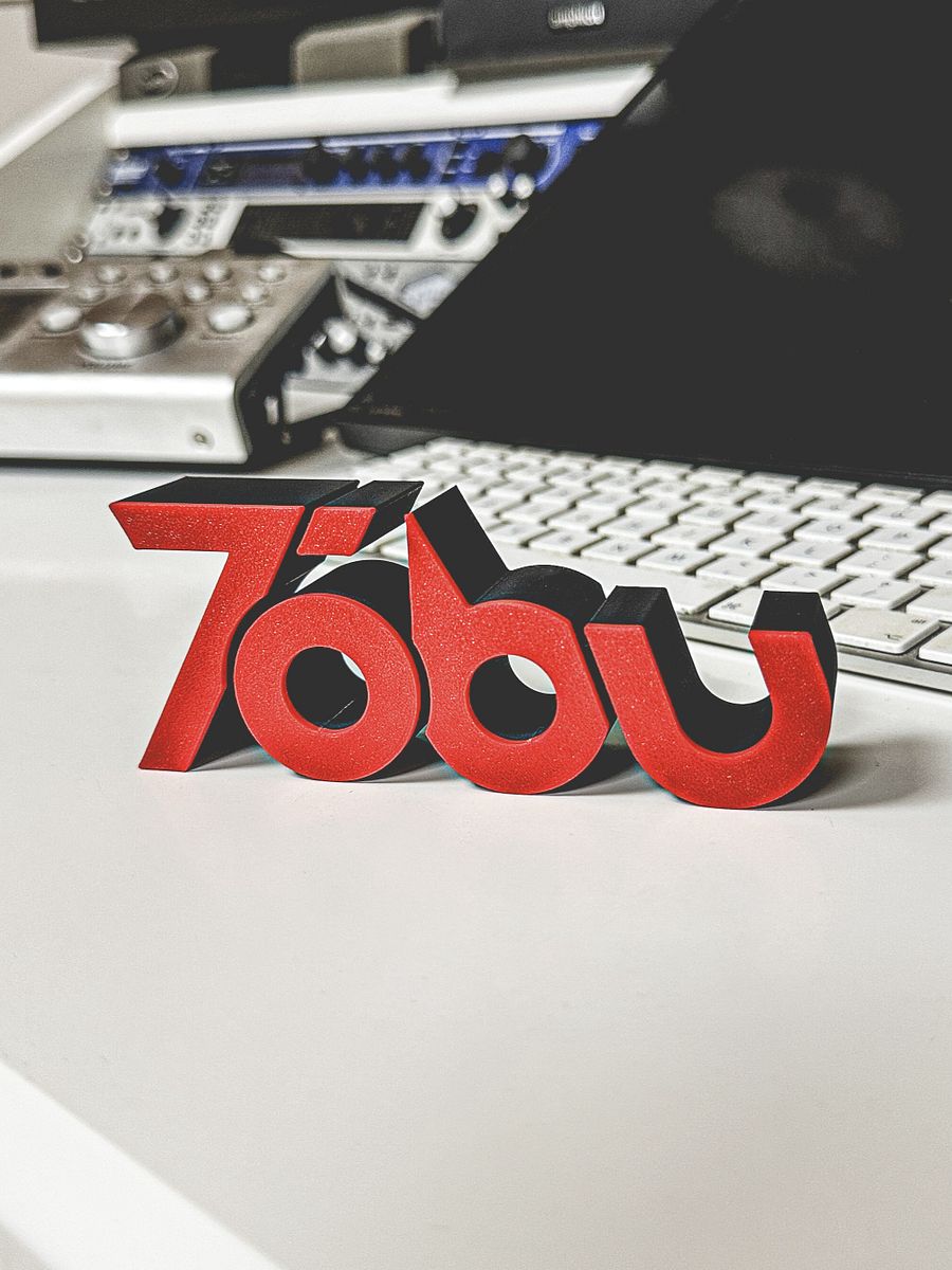 Tobu 3D Logo Decor Red on Black product image (1)