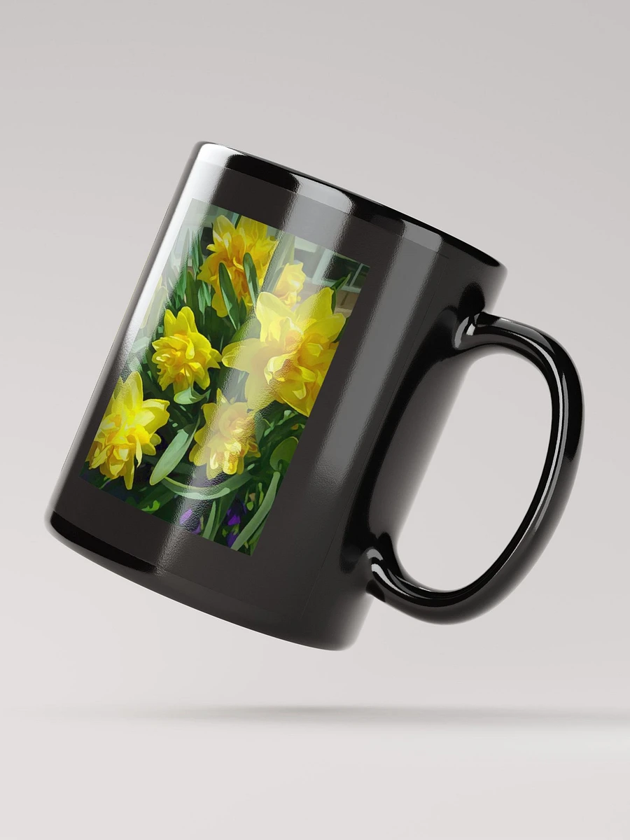 Bright Yellow Daffodils Black Coffee Mug product image (3)