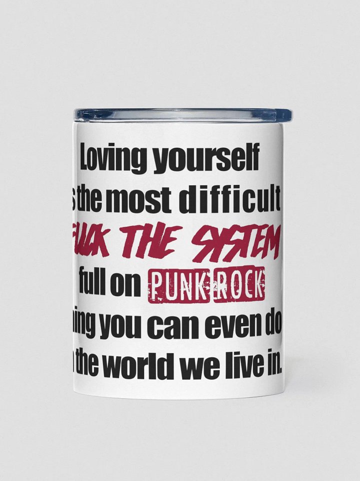 Loving Yourself 10oz Tumbler (Black & Red) product image (1)