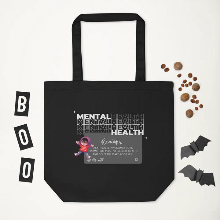Mental Health Awareness Tote - Dark product image (2)
