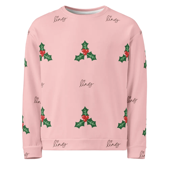Lingling Kwong Christmas Pink Unisex Sweat Shirt product image (1)