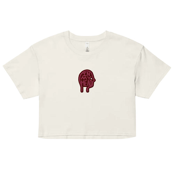 In My Head (rose design) embroidered cotton crop top product image (1)
