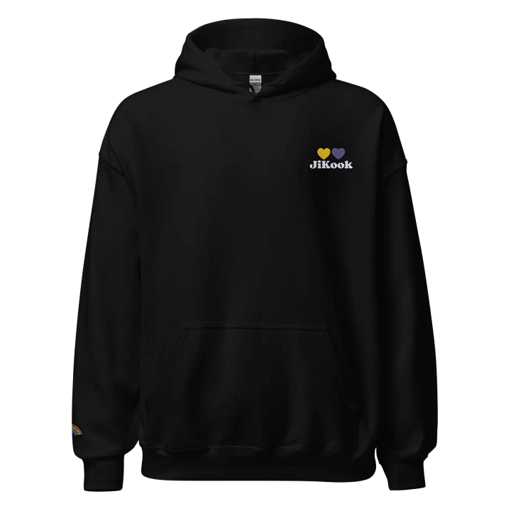 Purple and Gold hearts JiKook embroidered hoodie product image (2)