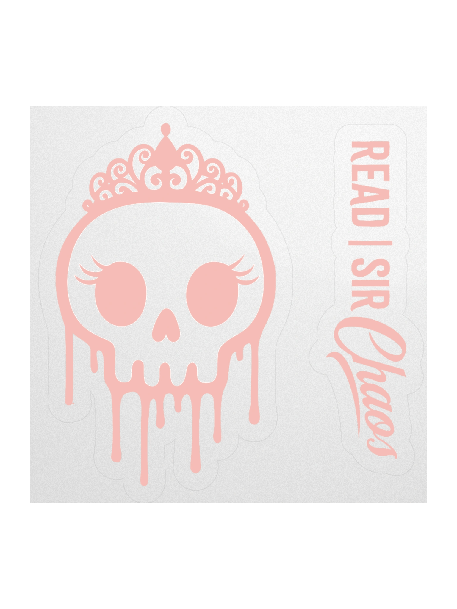 Princess of Chaos Skull Sticker - Pink 2 product image (1)