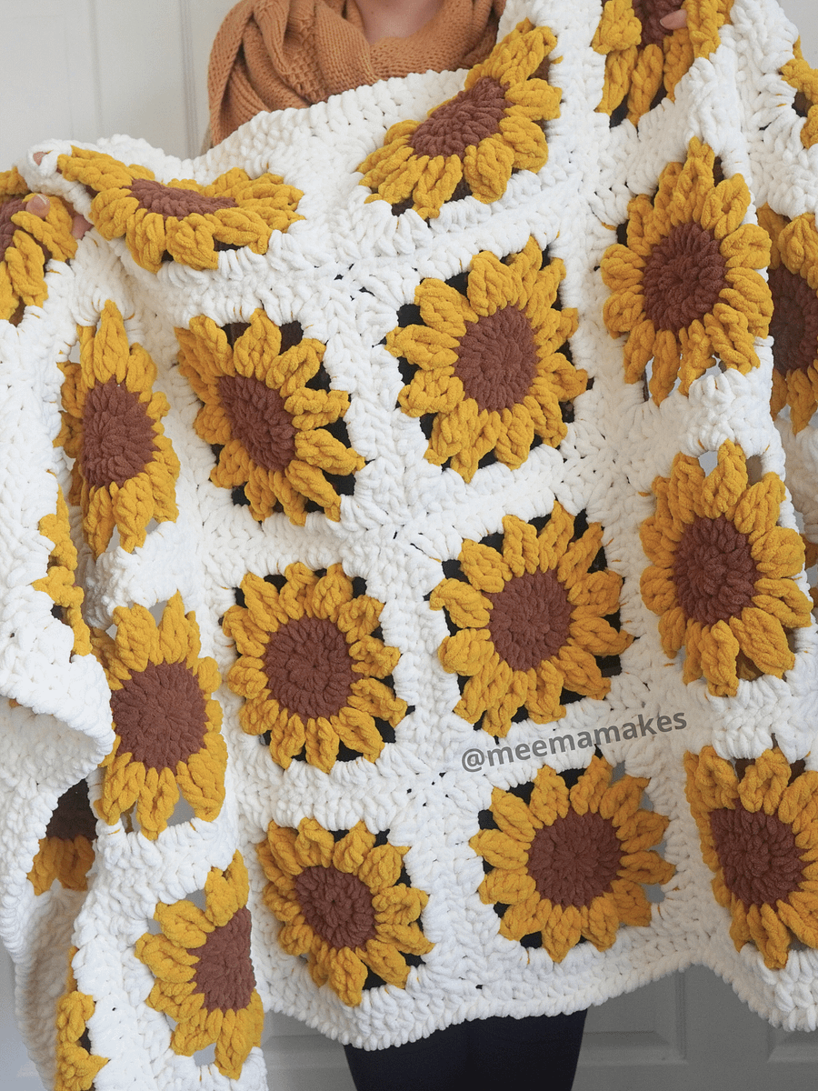 Sunflower Squish Blanket/Rug Pattern product image (6)