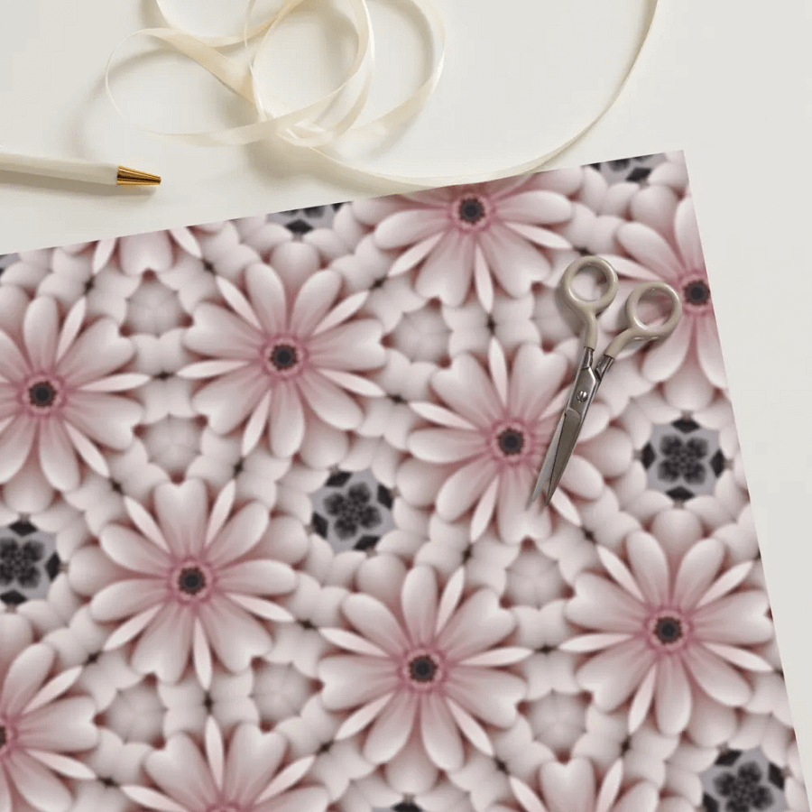 Pink Petal Bloom' wrapping paper product image (11)